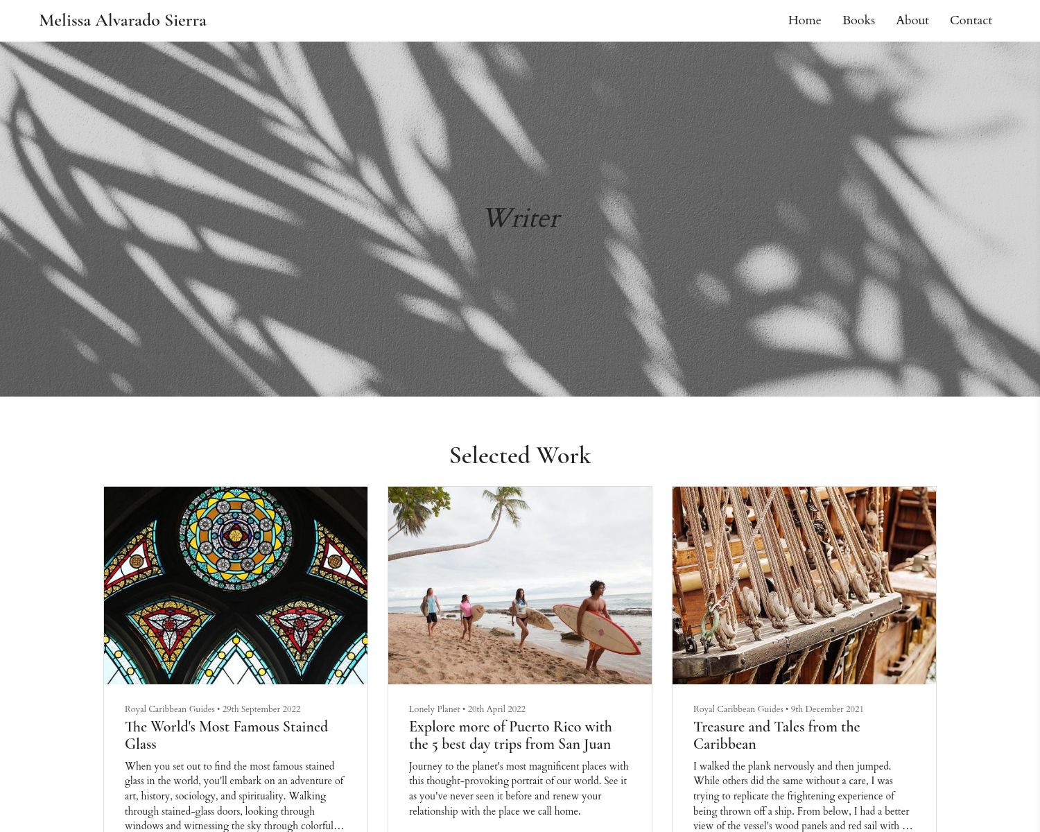 Melissa Alvaredo Sierra Creative Writing Portfolio