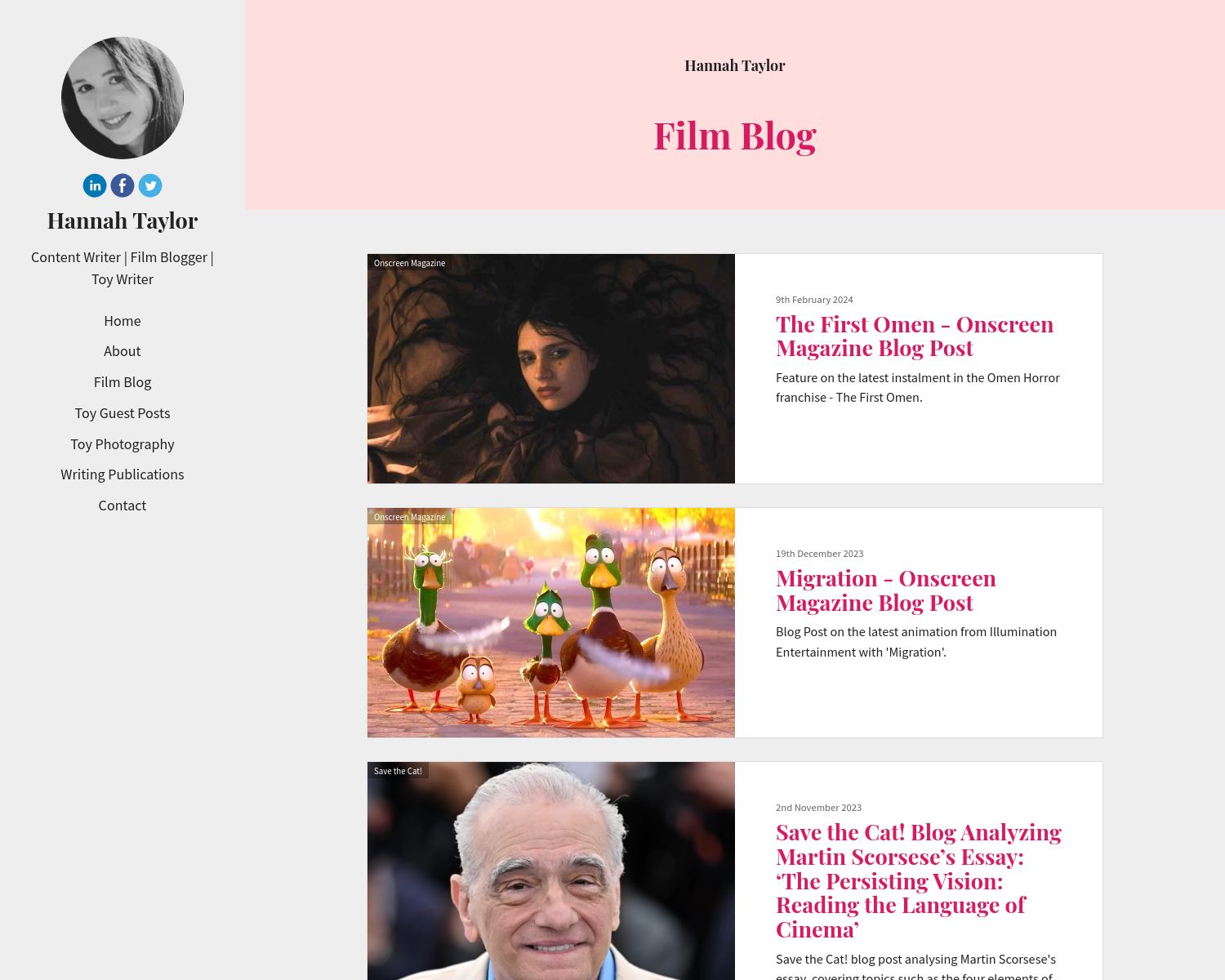 Content writing portfolio example