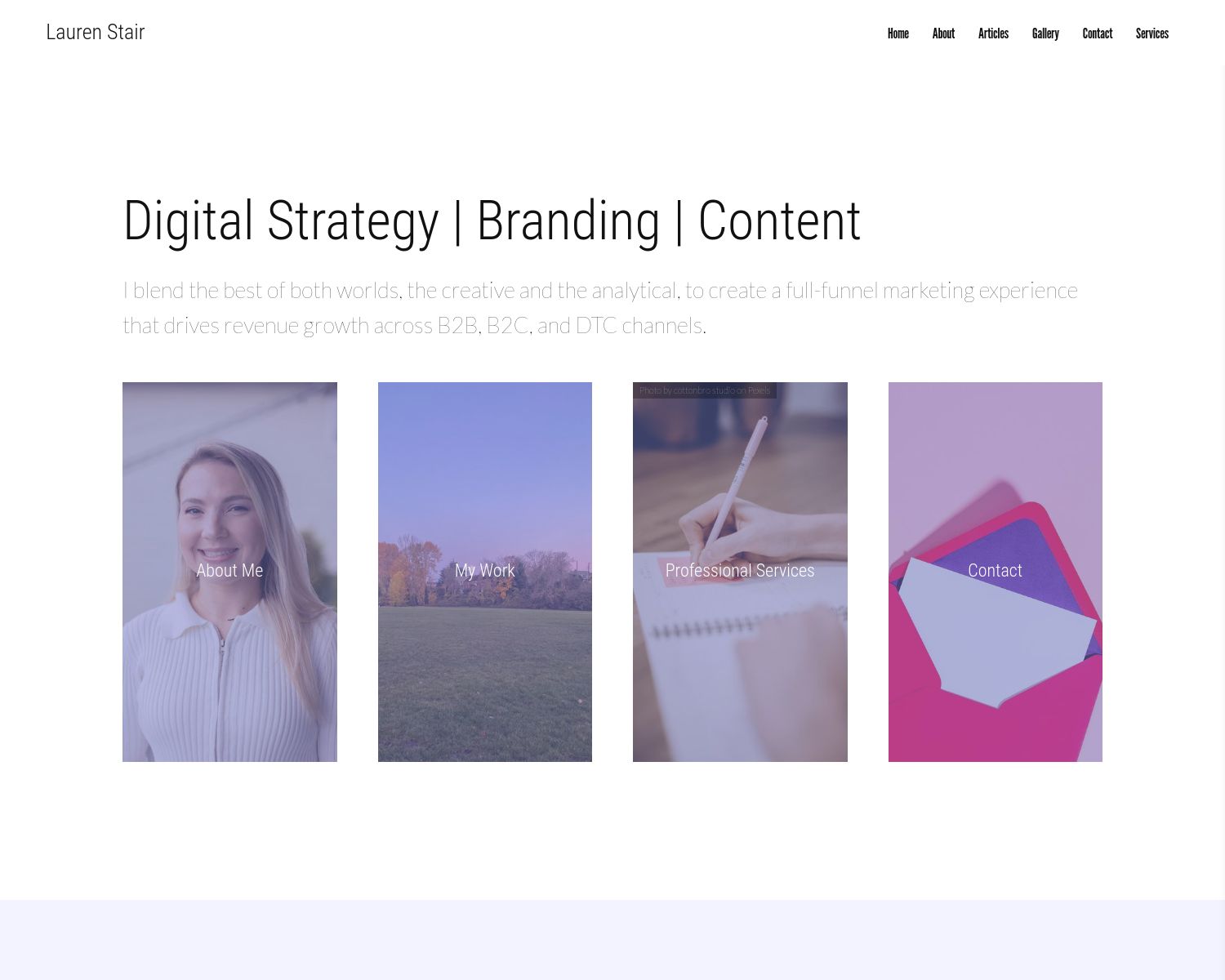 Lauren Stair Portfolio Example