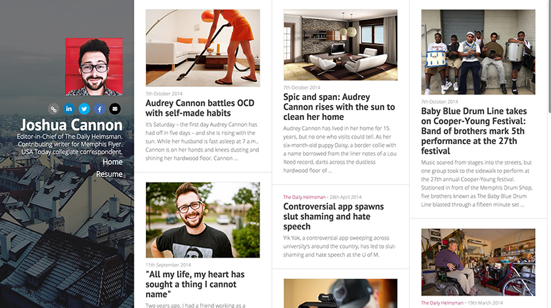 Themed website portfolio