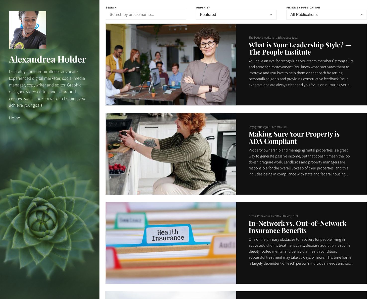 Alexandrea Holder Portfolio