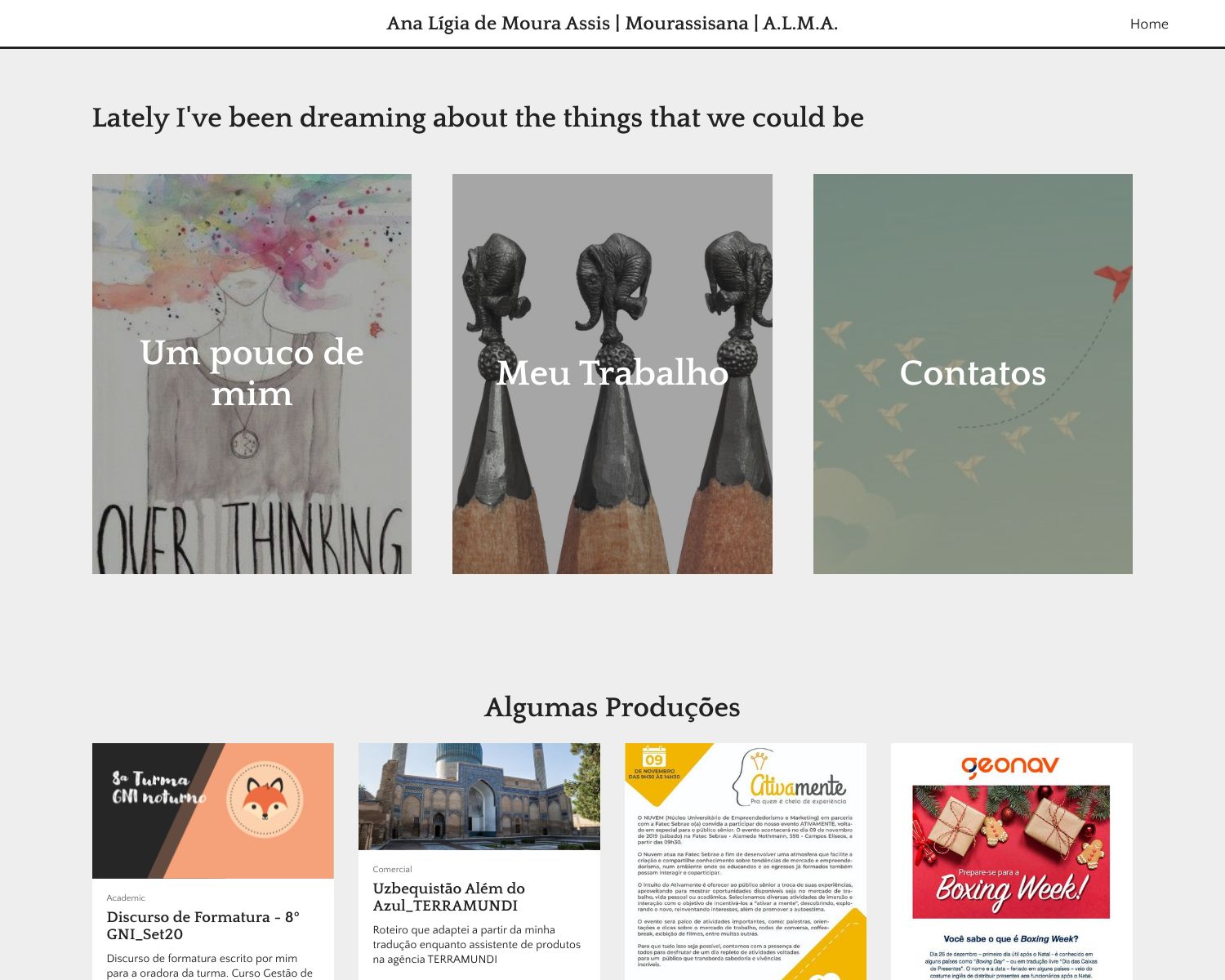 Ana Lígia de Moura Assis    |    Mourassisana    |    A.L.M.A. Portfolio