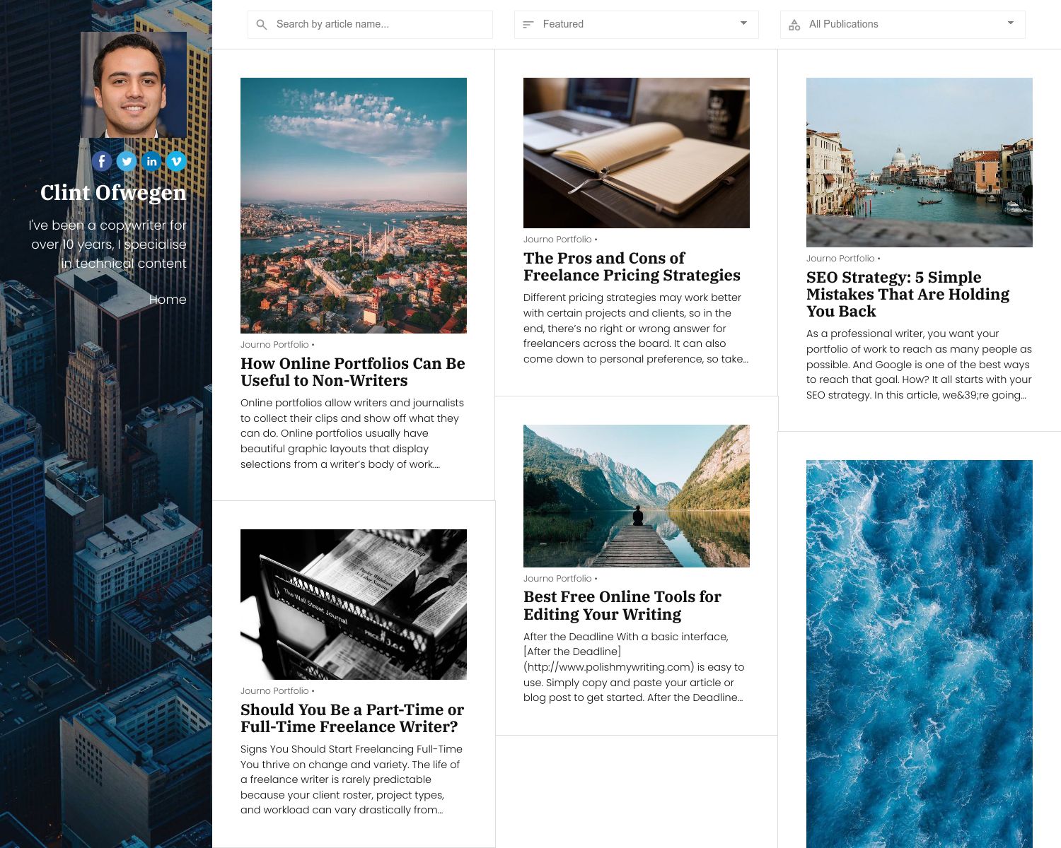Portfolio Theme Atom