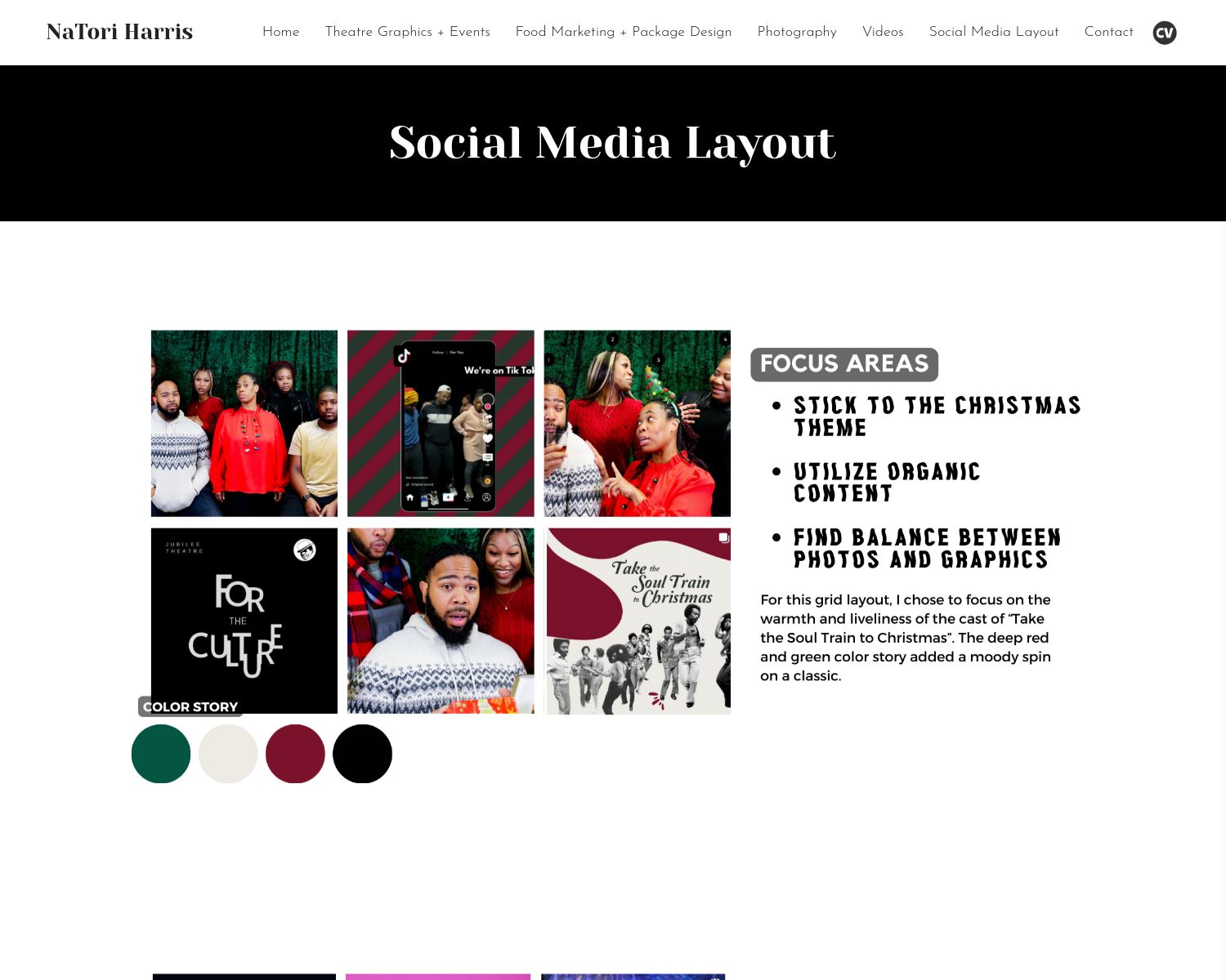 Na'Tori Harris Social Media Manager Example