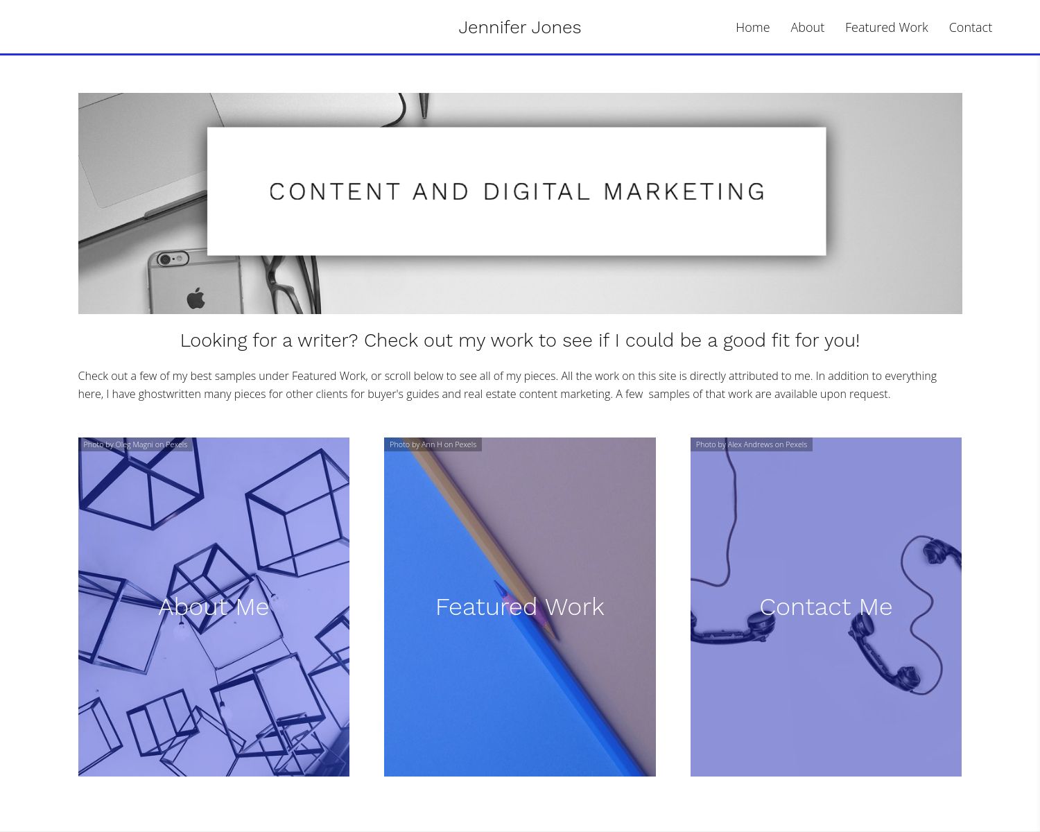 White paper portfolio builder example