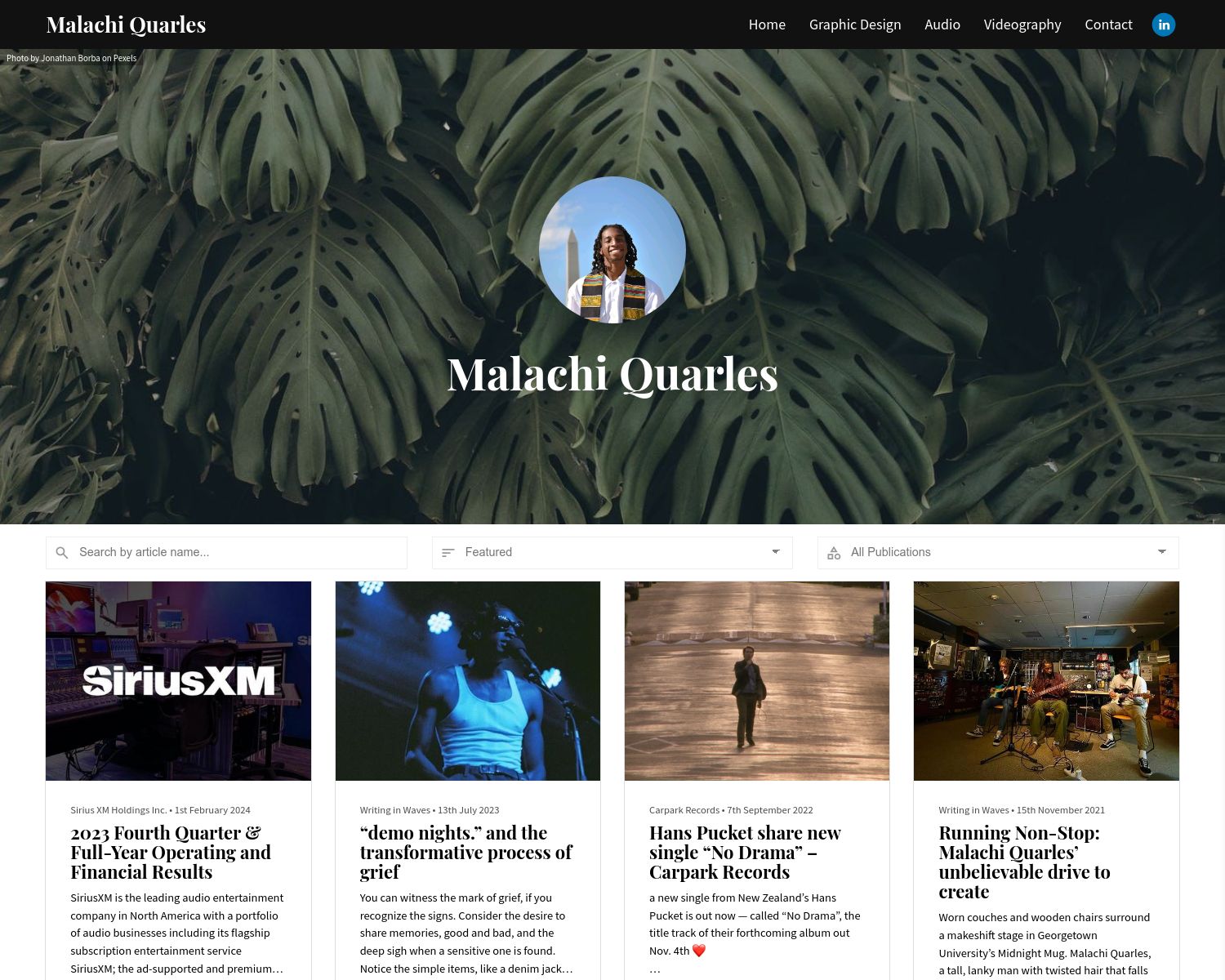 Malachi Quarles Portfolio Malachi Quarles Portfolio