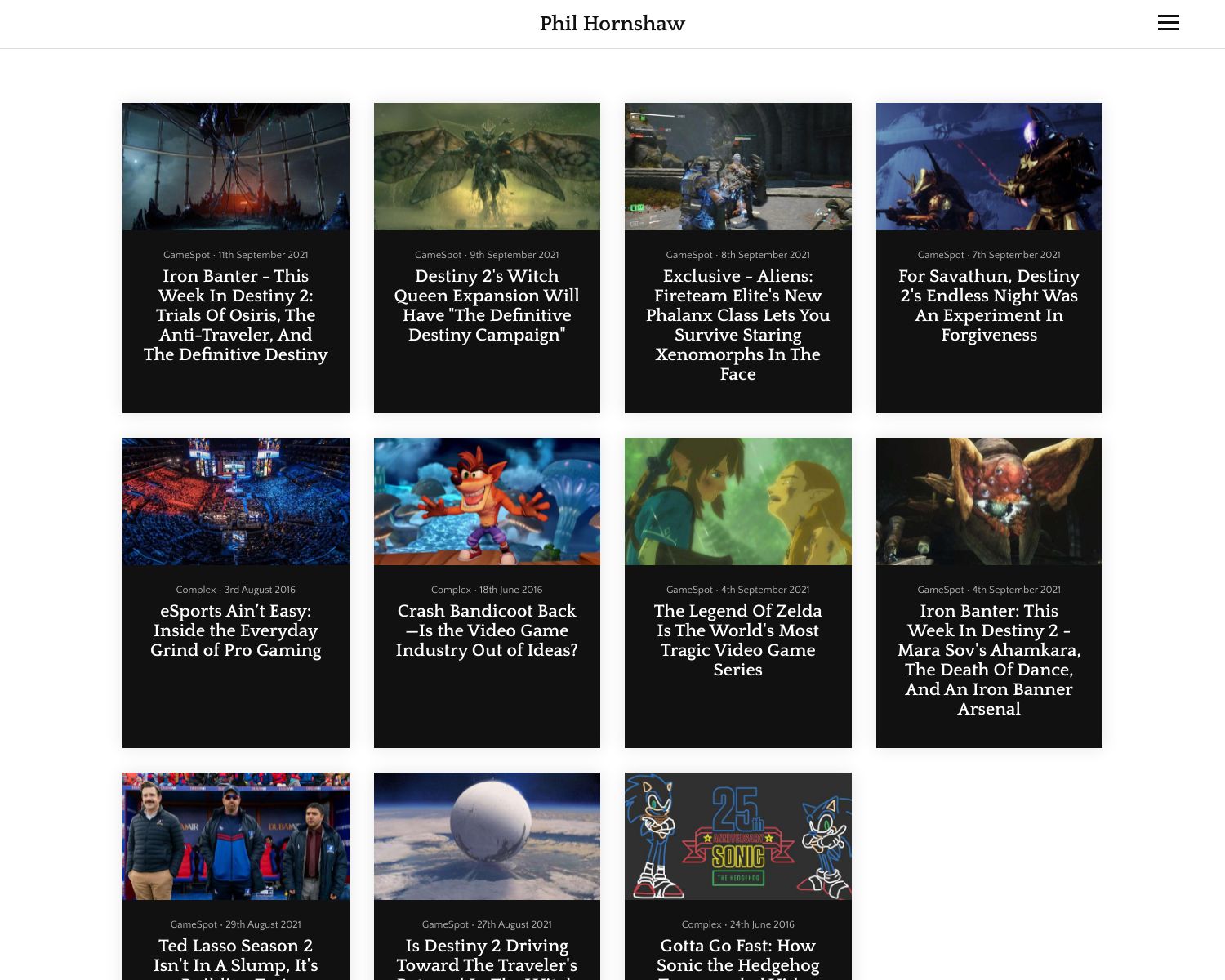 Phil Hornshaw Portfolio