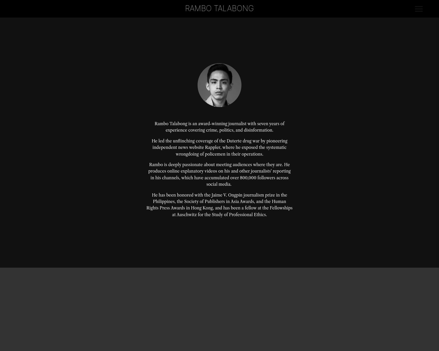 Rambo Talabong | Journalist Portfolio