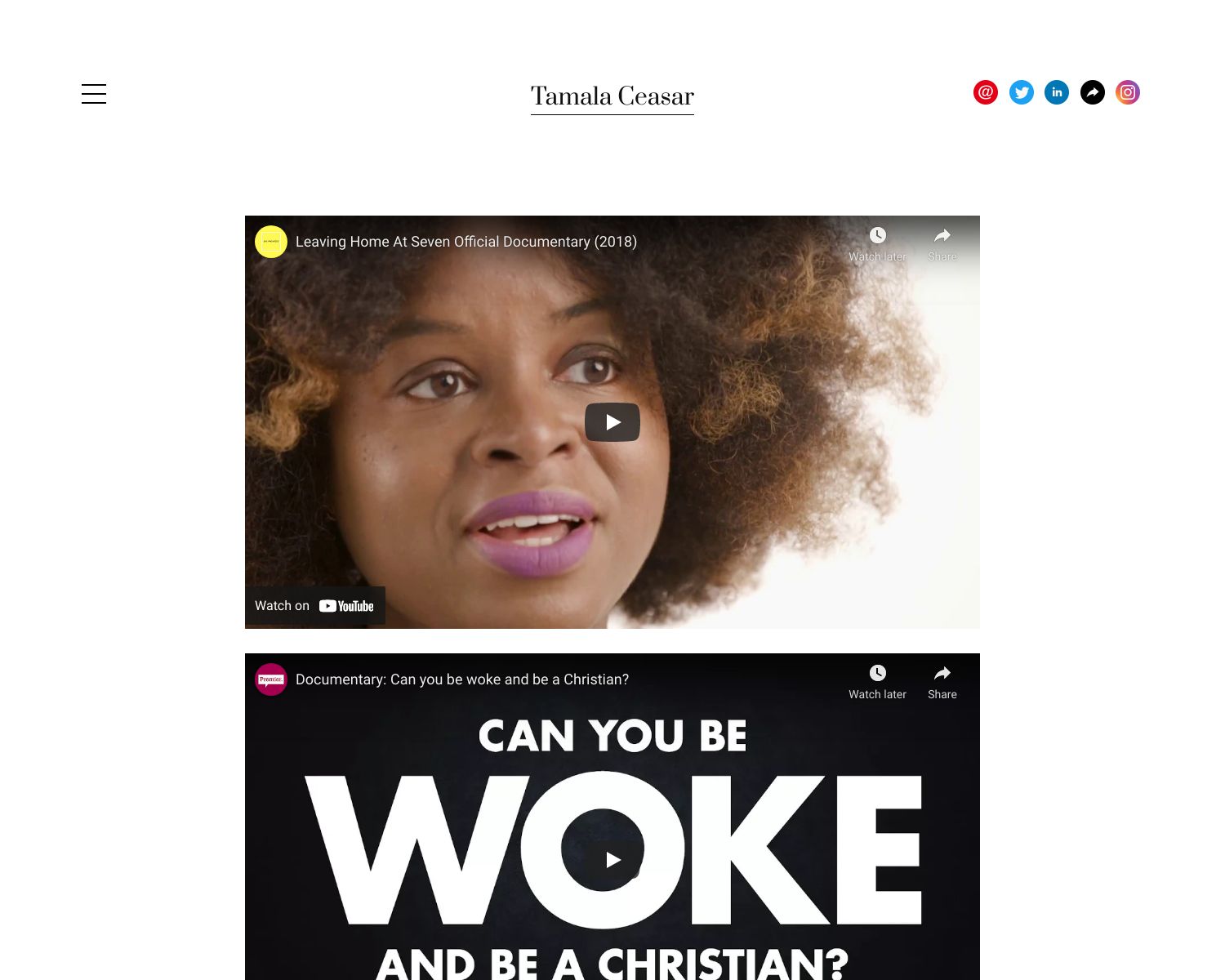 Tamala Dallas (nee Ceasar) Portfolio